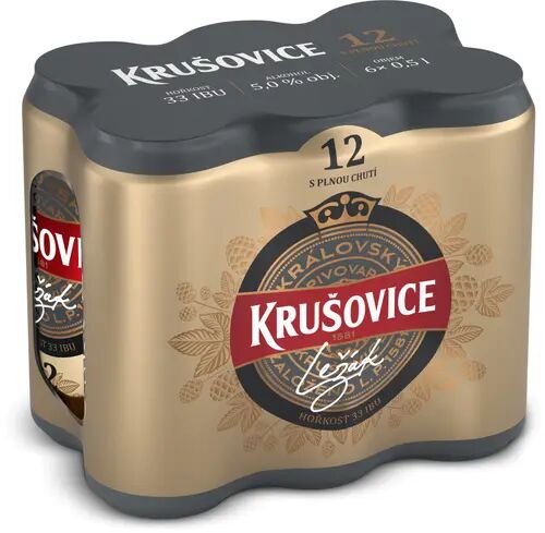 Krušovice Královský ležák 12, světlý, plech multipack 6x500 ml