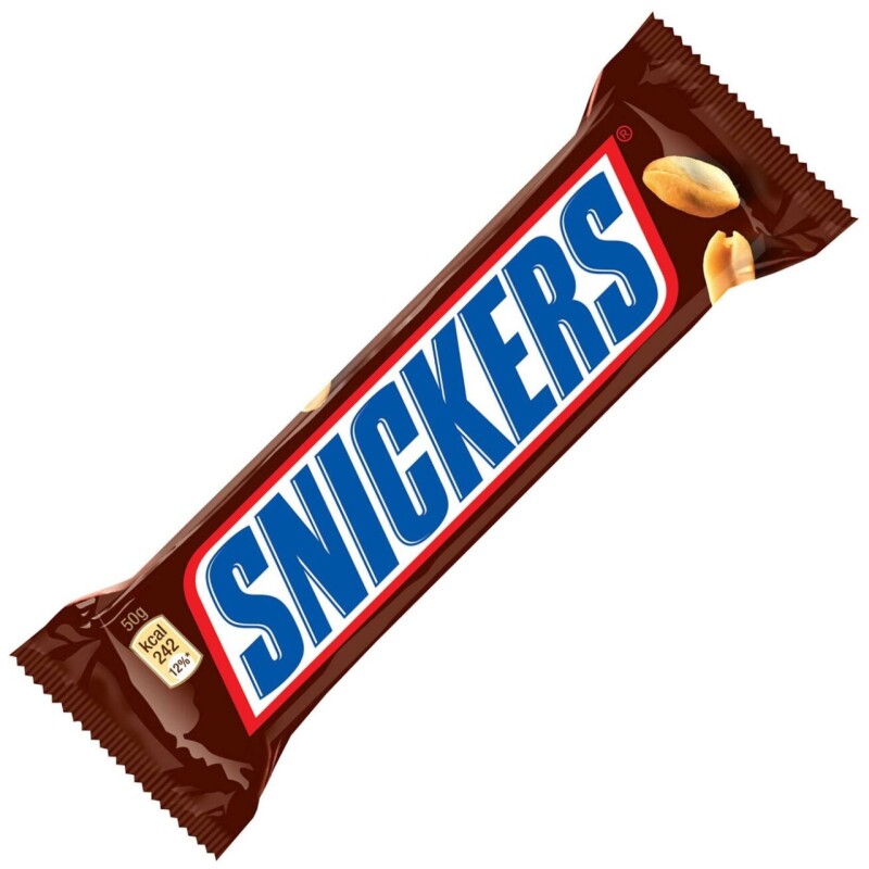 Snickers Mléčná čokoláda plněná nugátem, karamelem a arašídy 50g