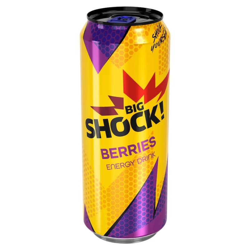 Big Shock! Berries energetický nápoj sycený 500ml